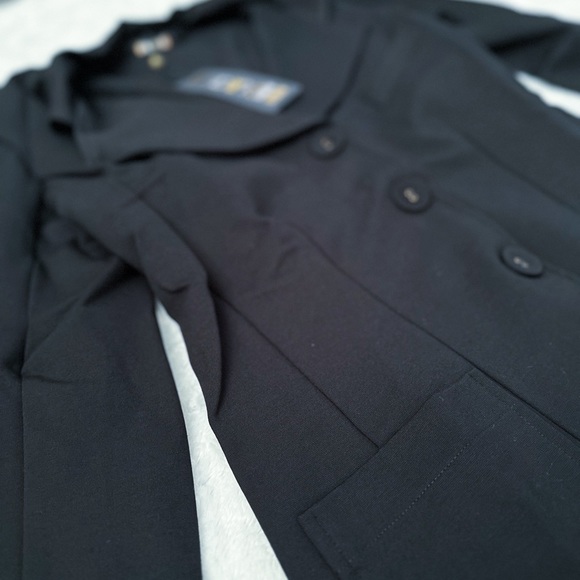 NWT- SUZIE KONDI 3 Button Black Ponte Blazer - Picture 5 of 9